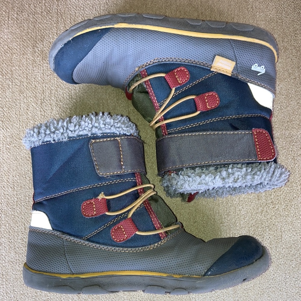 See Kai Run Blue and Gray Kids Boots